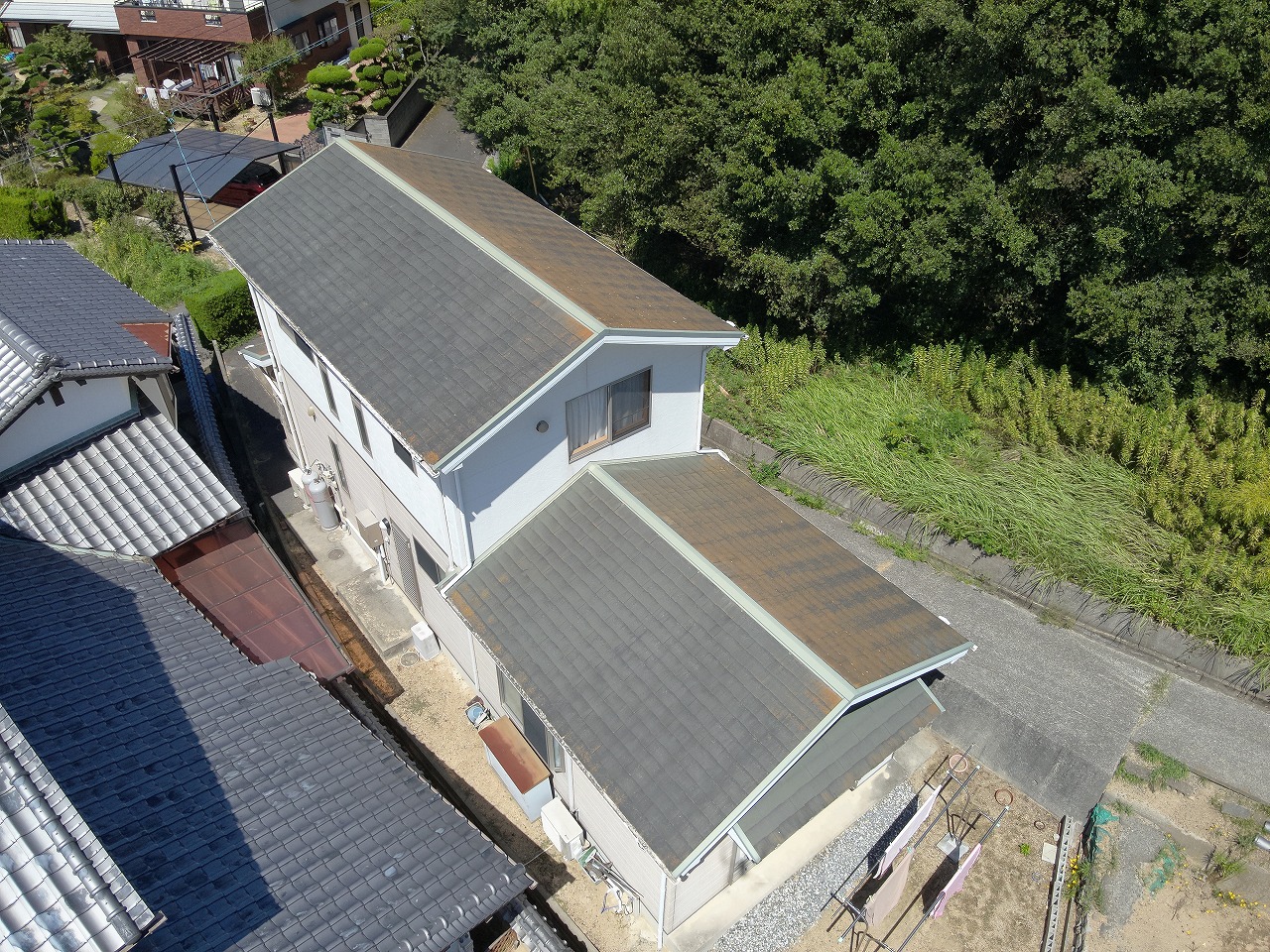 屋根のリフォーム施工事例：屋根・外壁塗装④